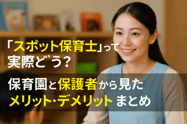 「スポット保育士(タイミー保育士)」って実際どう?保育園と保護者から見たメリット・デメリットまとめ
